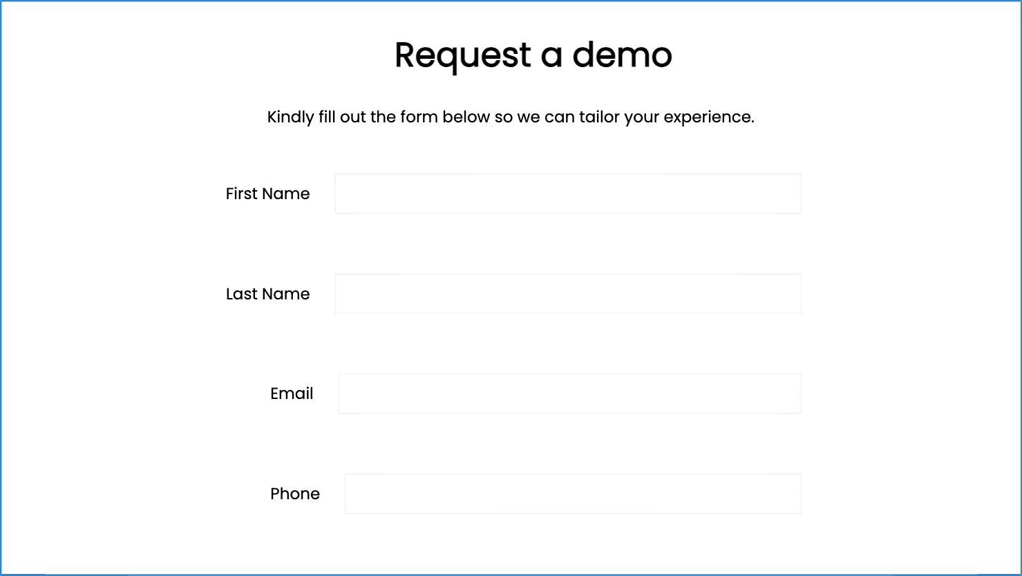 Demo Request Form Template