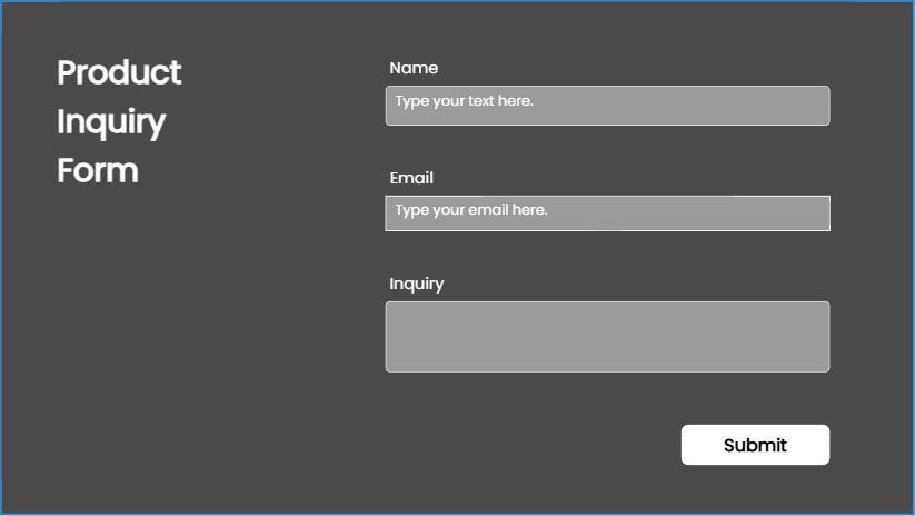 Product Inquiry Form