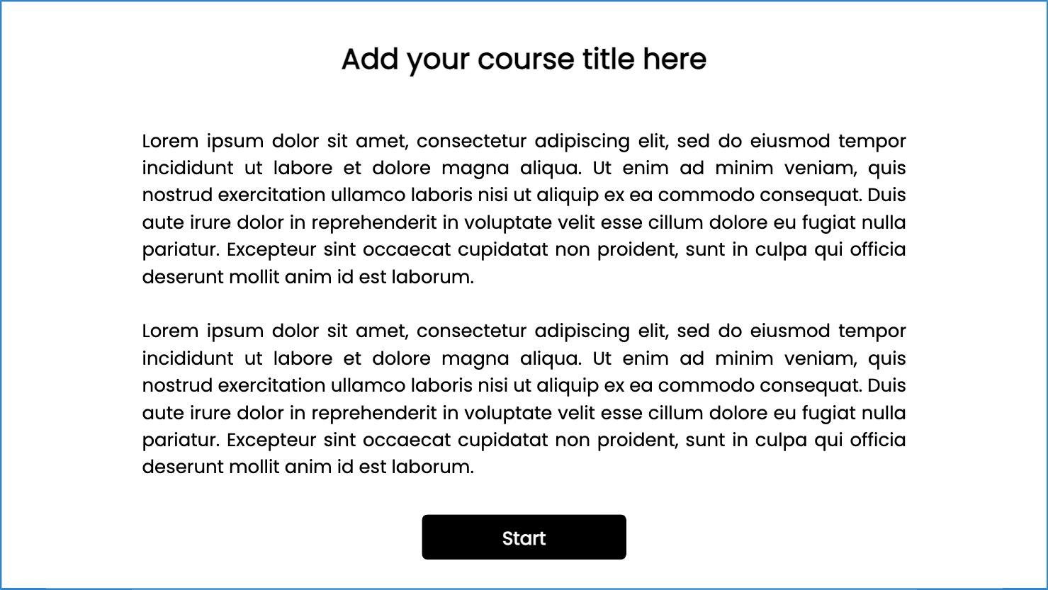 Course Template