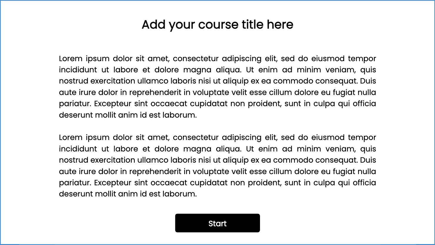 Course Template