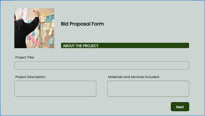 Bid Proposal Form