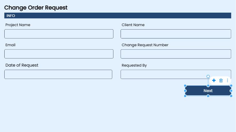 Change Order Request Form