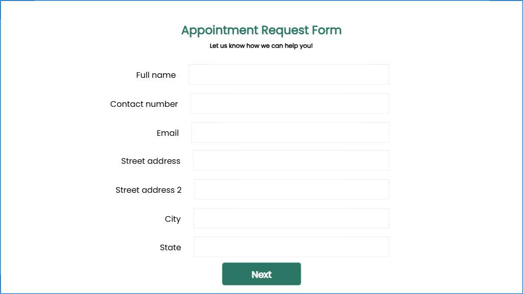 Appointment Request Form